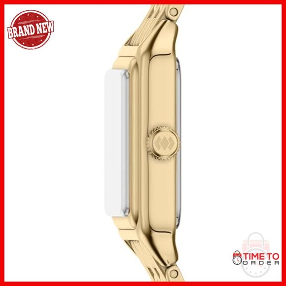 Stainless Steel Quartz Watch with Date Display, 23mm Rectangular Case main image 5